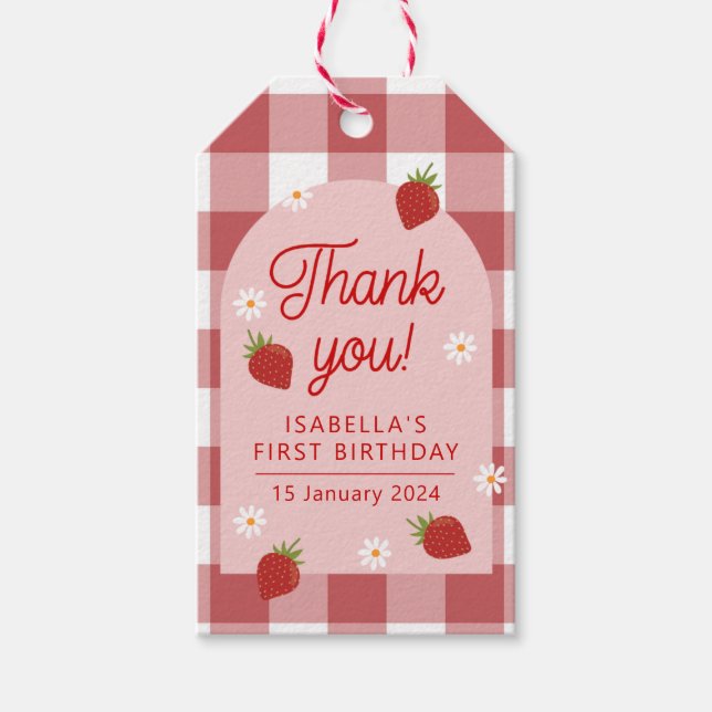 Berry First Birthday Tag (Front)