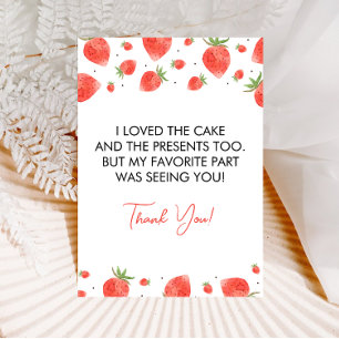 Berry First Bithday Thank You Card
