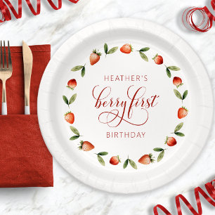 Berry First Paper Plate