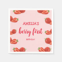 Berry First | Strawberry 1st Birthday pink