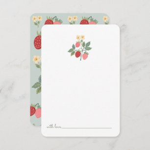 Berry First Strawberry Bouquet Birth Time Capsule Thank You Card