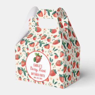 Berry First Strawberry Girl 1st Birthday Party  Favour Box