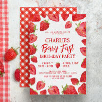 Berry First Strawberry Girl 1st Birthday Party