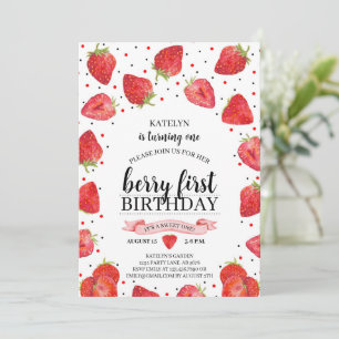 Berry First Strawberry Invitation