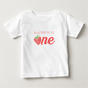 Berry First Strawberry ONE 1st Birthday Party Baby T-Shirt