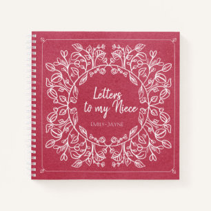 Berry Floral Letters to My Niece Keepsake Journal