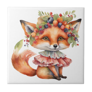 Berry Fox Blossom Tile