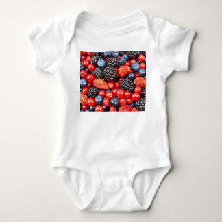 Berry-Fresh Background Mosaic Baby Bodysuit