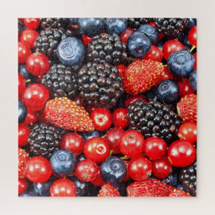 Berry-Fresh Background Mosaic Jigsaw Puzzle