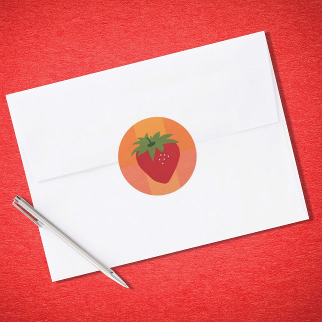 Berry Fruit Strawberry Classic Round Sticker (Creator Uploaded)