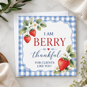Berry Grateful Strawberry Client Appreciation Card