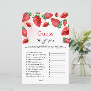 Berry Guess the right price Baby Shower Games