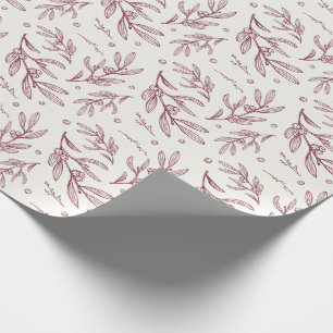 Berry Imprint   Plum   Holiday Wrapping Paper