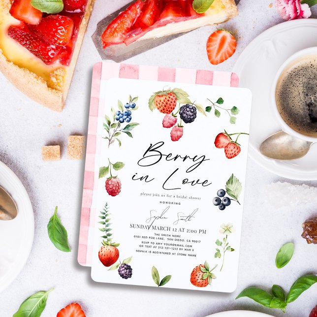 Berry in Love Berries Bridal Shower Invitation (Creator Uploaded)