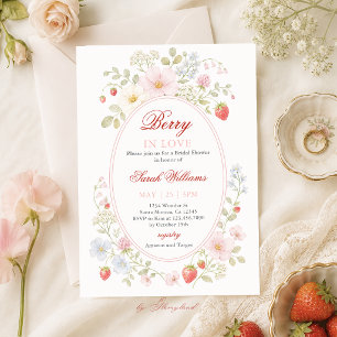 Berry In Love Bridal Shower Invitation