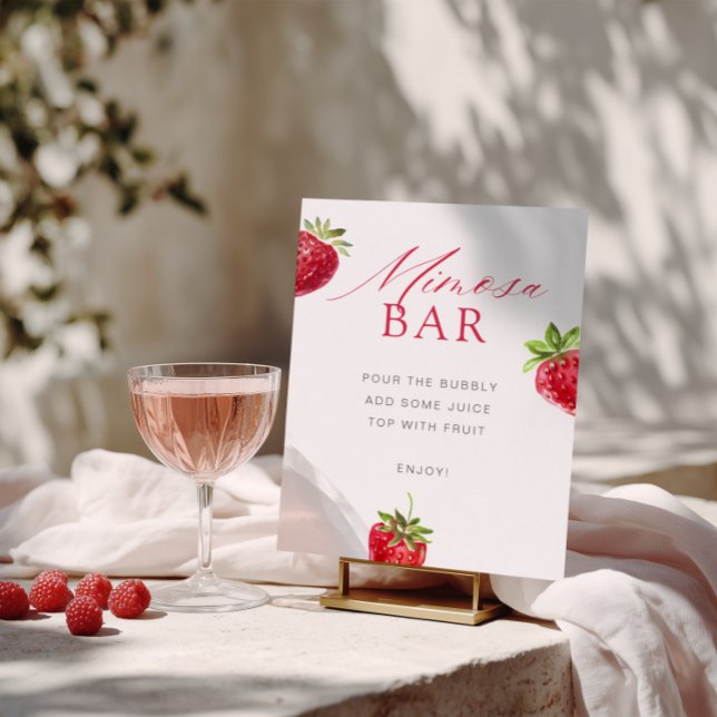 Berry in Love Bridal Shower Mimosa Bar Poster (Creator Uploaded)