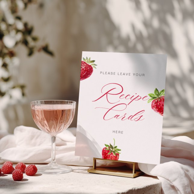 Berry in Love Bridal Shower Recipe Cards Poster (Creator Uploaded)