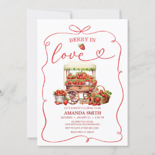 Berry In Love Coquette Bridal Shower Invitation