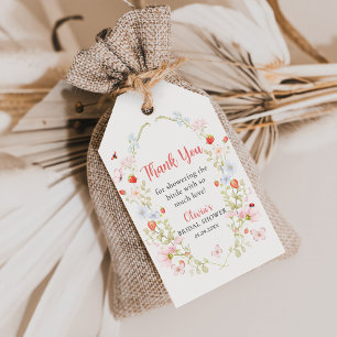 Berry In Love Strawberry Bridal Shower Gift Tags