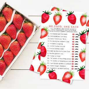 Berry In Love Strawberry Bridal Shower Guess Who