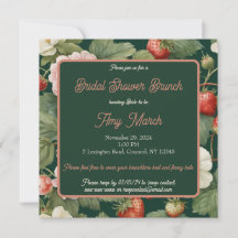 Berry in Love: Strawberry Bridal Shower Invitation