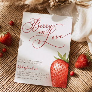 Berry in Love Strawberry Bridal Shower Invitation