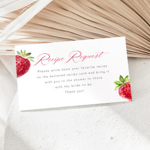 Berry in Love Strawberry Recipe Request Enclosure Card