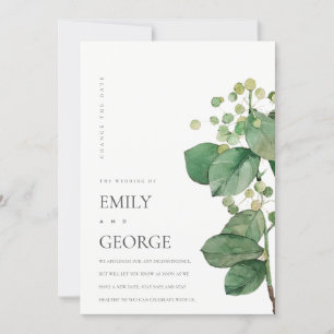 BERRY LEAFY FOLIAGE GREENERY CHANGE THE DATE CARD