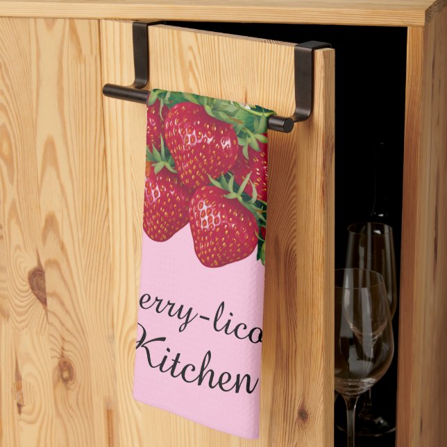 Berry-licous  tea towel (Thirds Fold)
