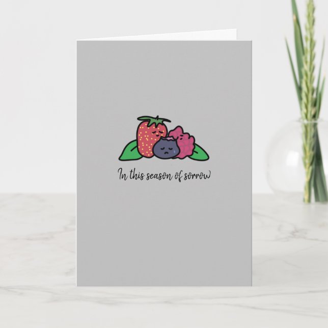 "Berry Loved" Cute and Heartfelt Sympathy Card (Front)