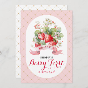 Berry Lovely First Birthday Party Invitation
