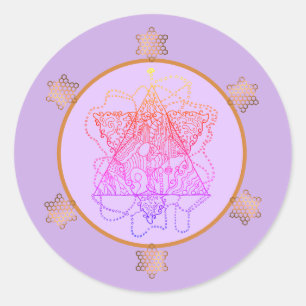 Berry Magen David Star  Classic Round Sticker