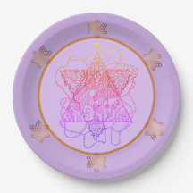 Berry Magen David Star Paper Plates