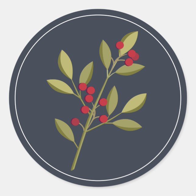 Berry Merry Christmas Envelope Seal (Front)