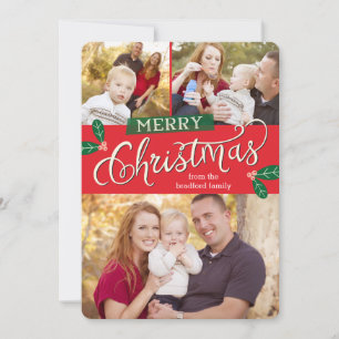 Berry Merry Christmas Holiday Photo Cards