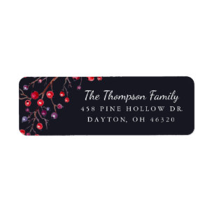 Berry Merry Holiday Return Address
