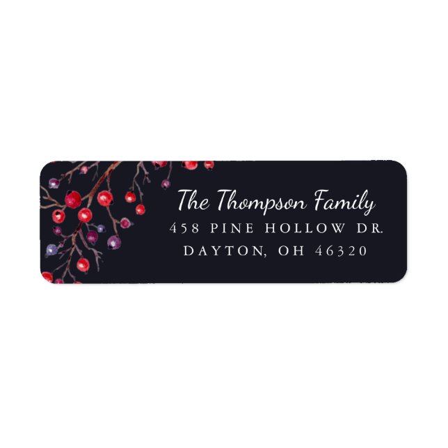 Berry Merry Holiday Return Address (Front)