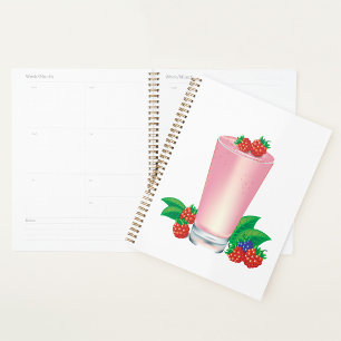 Berry Milkshake Drink Spiral Planner