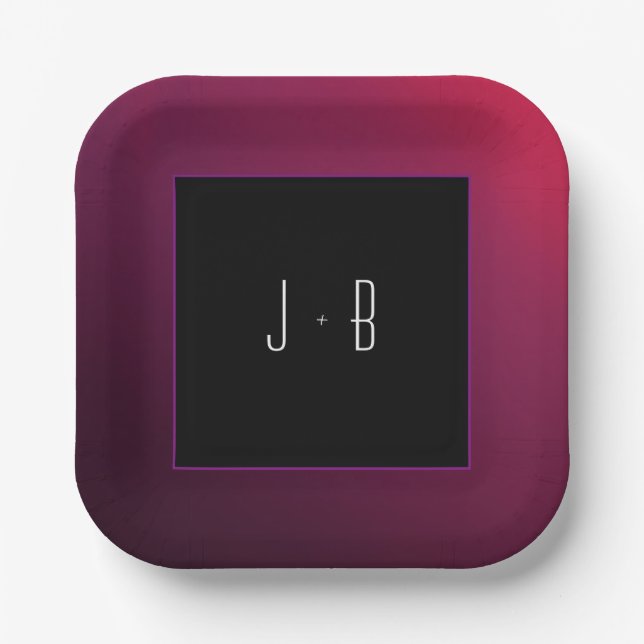 Berry Minimalist Customisable Paper Plate (Front)