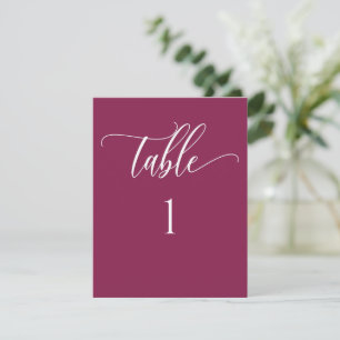 Berry Modern Minimalist Table Number