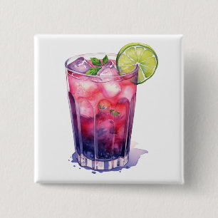 Berry Mojito With Lime 15 Cm Square Badge