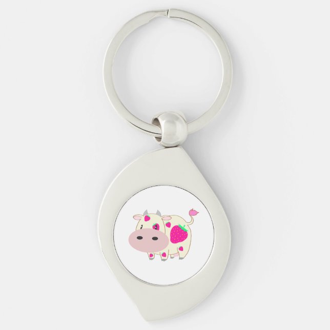 Berry Moo Key Ring (Front)