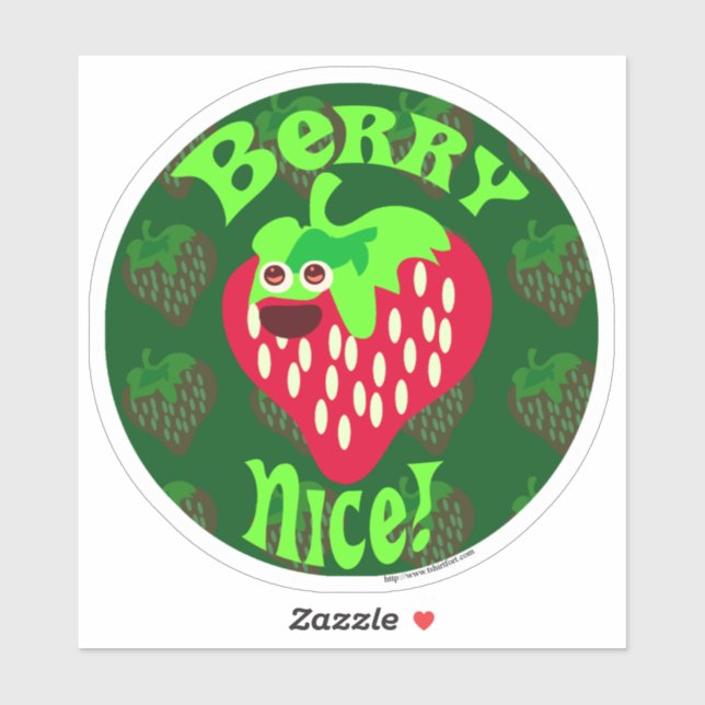 Berry Nice Cute Strawberry Cartoon Fun Art (Sheet)