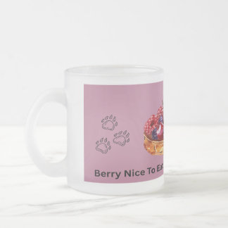 Berry Nice To Eat You Frosted Glass Coffee Mug