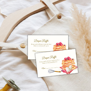 Berry Pancake Egg Whisk Diaper Raffle Baby Shower  Enclosure Card