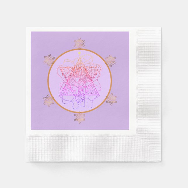 Berry Passover Magen David Star Paper Napkin (Front)