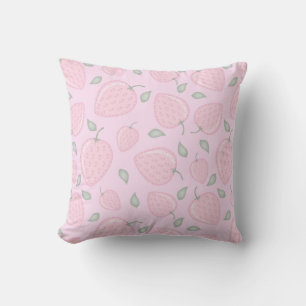 Berry Pink Aesthetic Strawberry Cushion