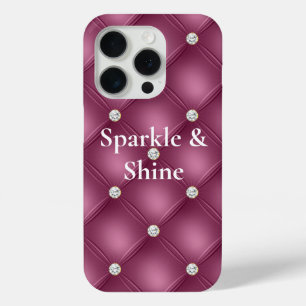 Berry Pink Diamond Tufts Christmas   iPhone 15 Pro Case