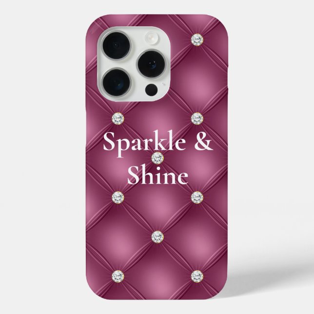 Berry Pink Diamond Tufts Christmas   Case-Mate iPhone Case (Back)