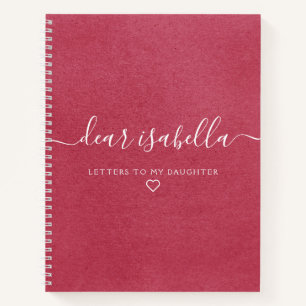 Berry Pink Elegant Dear Daughter Memory Journal